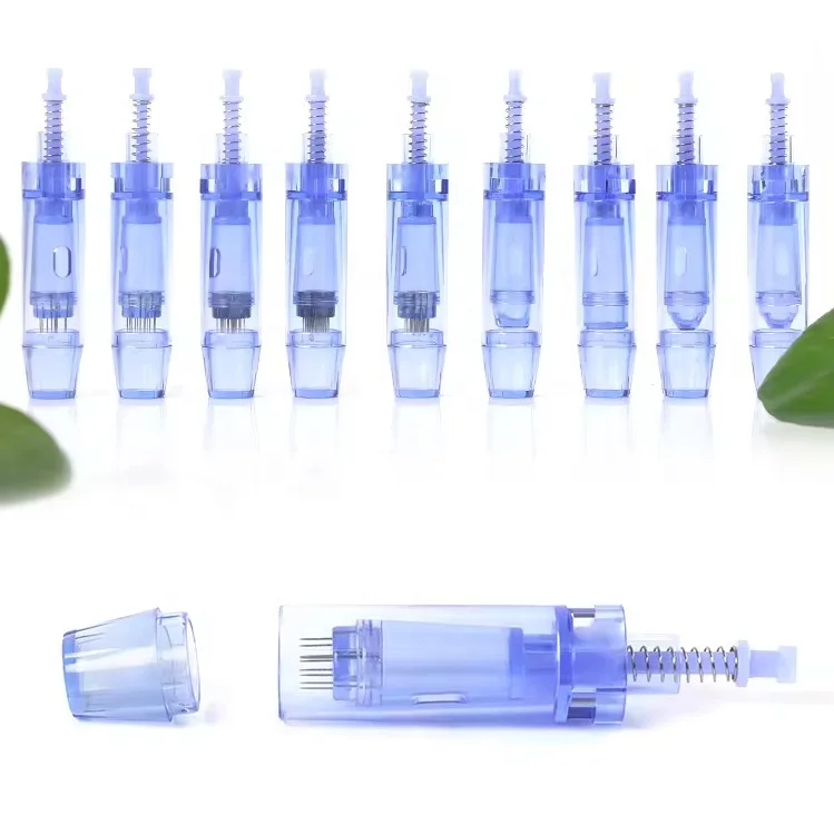Disposable micro Dr Pen A1 Blue Needles with Cover 9/12/24/36/42 Pins Needle Cartridge Derma Pen Microneedling Cartridges