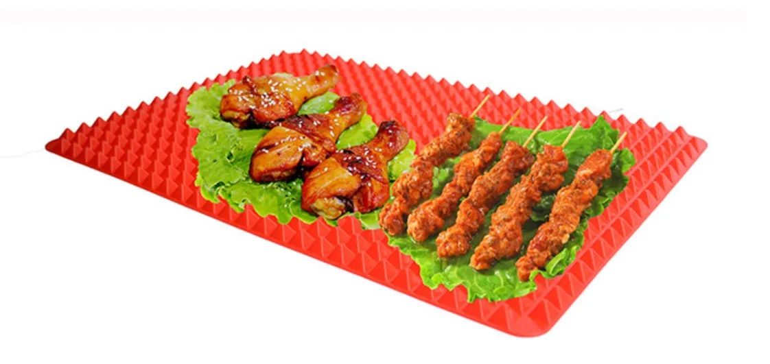 
Pyramid silicone BBQ pad multi-functional baking tray mat 