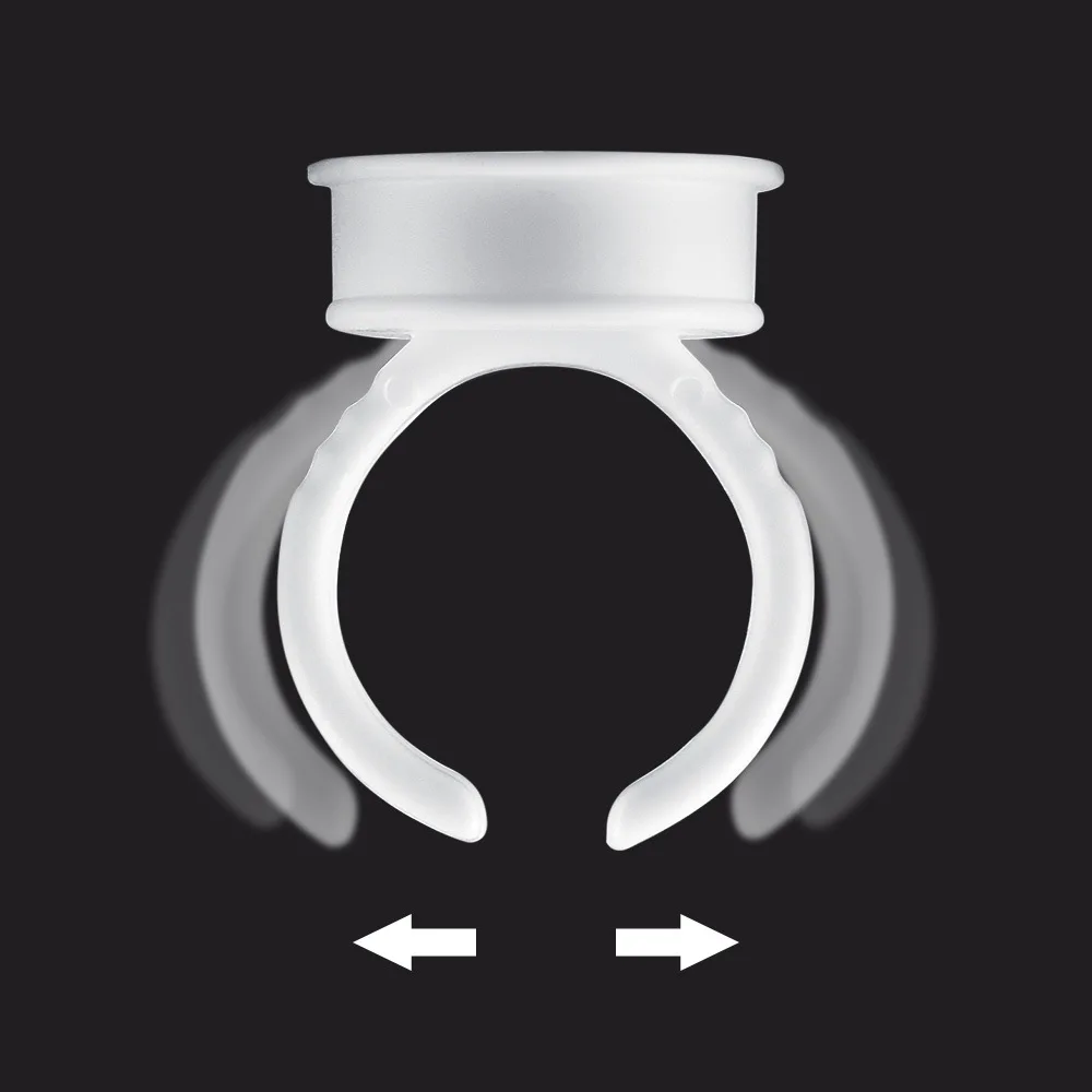 100 pack High Quality Disposable white plastic pigment cup Ink Ring cup Microblading Tattoo Cups for tattoo and permanent makeup