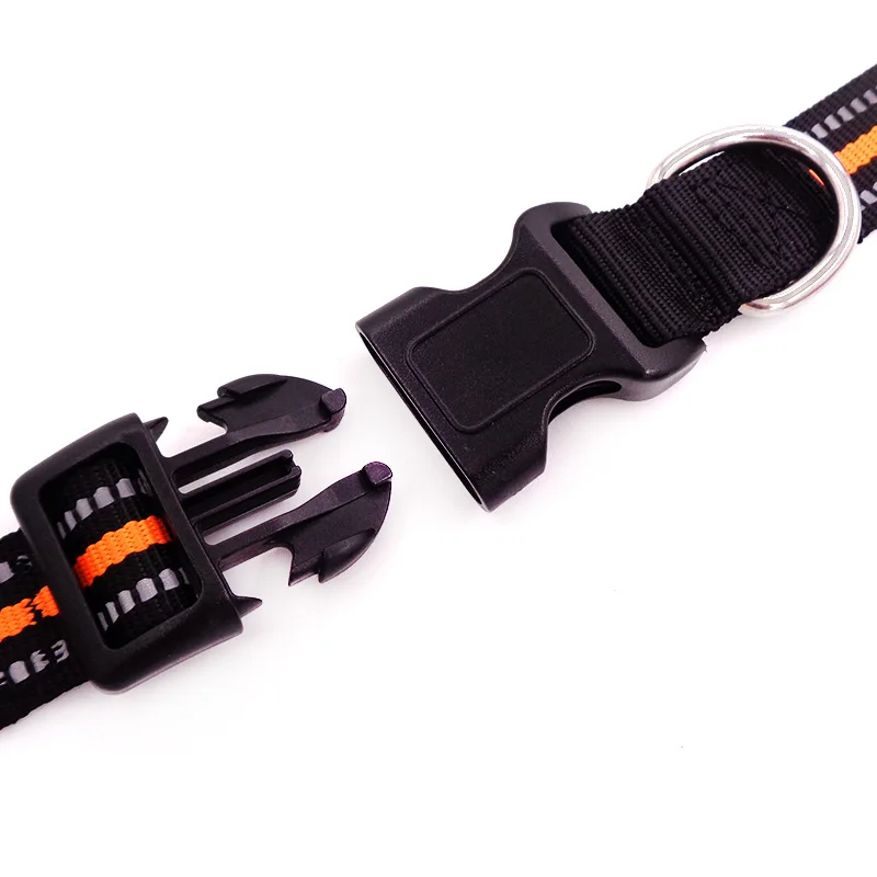 Manufacturer Custom Soft Adjustable Nylon Reflective Dog Collar
