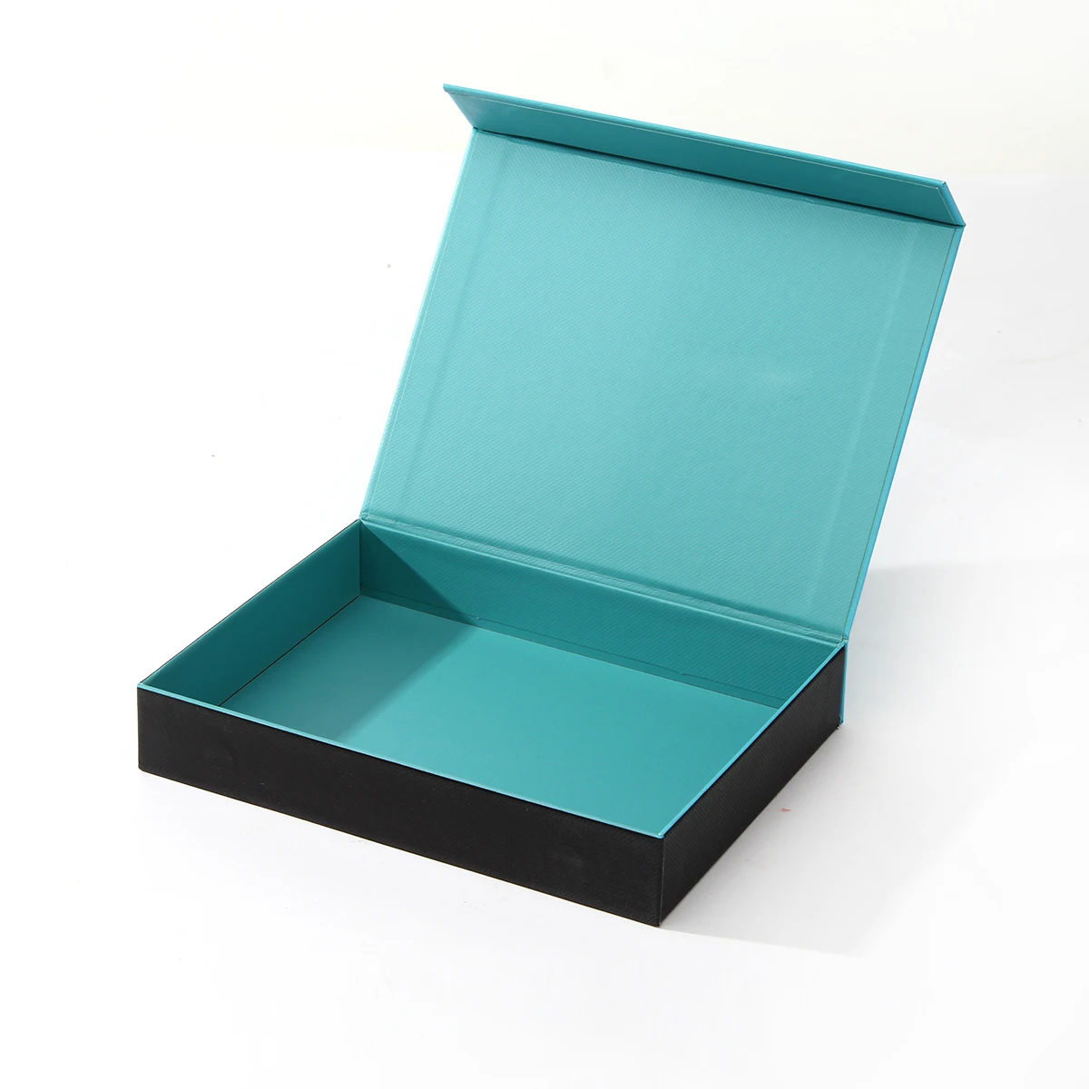 Blue gift box with magnetic closure lid neckties cufflinks tie clip gift box for men