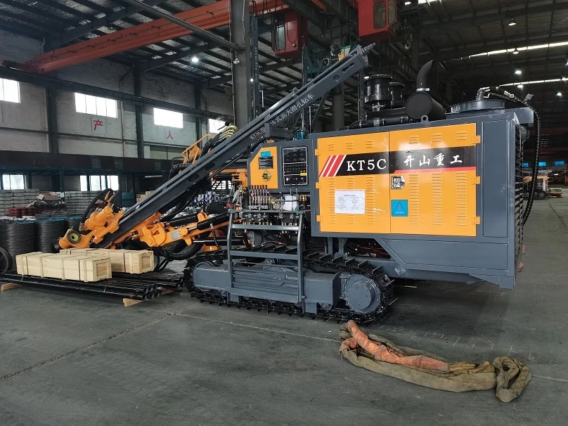 Factory Price Kaishan Brand KT5C Hydraulic Integrated Down The Hole Crawler Drill Rig 25m Depth For Borehole Rock Blasting