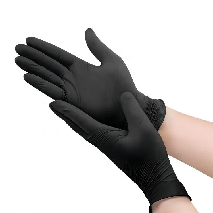 GMC  black nitrile gloves latex powder free food 4.5 5.0g 7.0g Tattoo disposal nitrile exam gloves