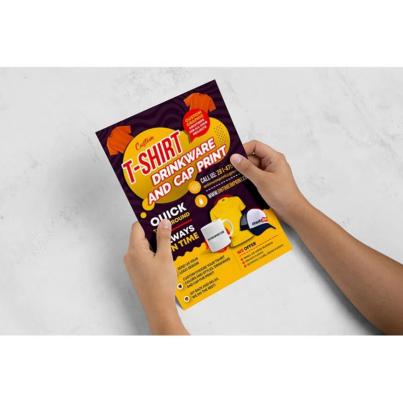Custom coloring advertising flyer leaflet