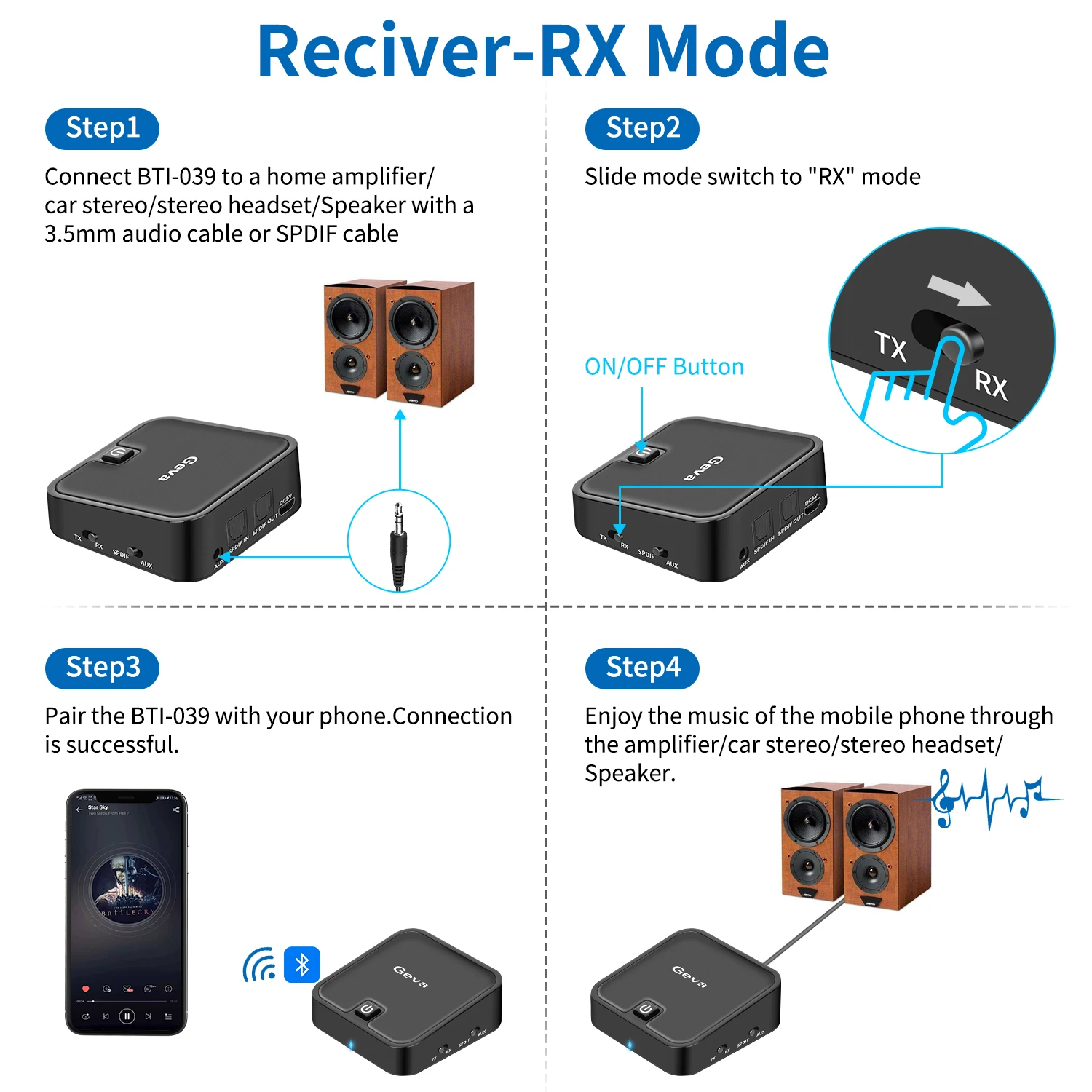 BTI-039  popular portable wireless BT audio transmitter and receivers BT V5.0 wireless sound system wifi audio adapter