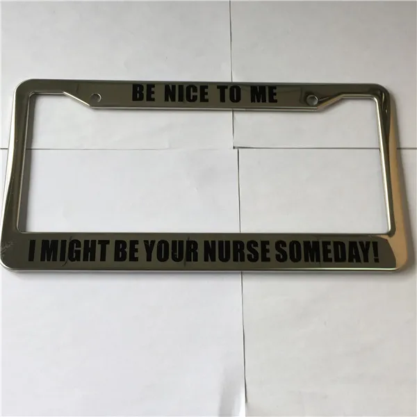 
ss 3d embossed license plate frame custom logo print car number plate frame 