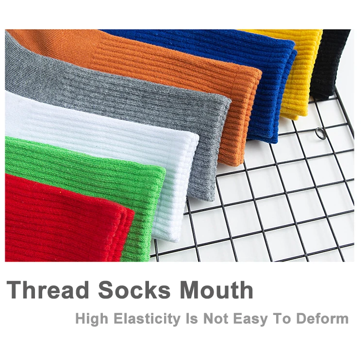 Plain Knit Embroidery Wholesale Custom Sock Bamboo Crew Grip Printing Baby Sport Made Happy Logo Socks Paper Card Customize