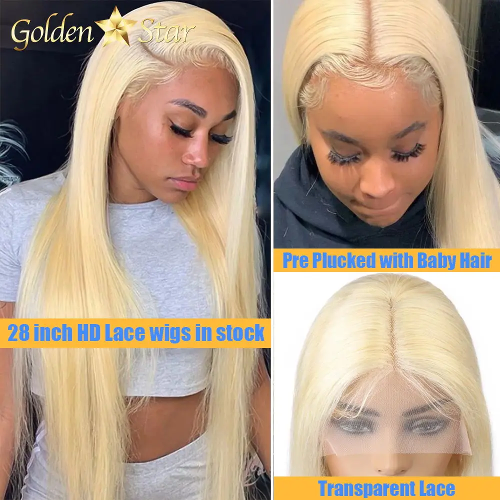 613 Full Lace Wig Human Hair, Brazilian 613 Blonde Full Lace Human Hair Wig,40 Inch 613 Virgin Hair Human Hair Full Lace Wig