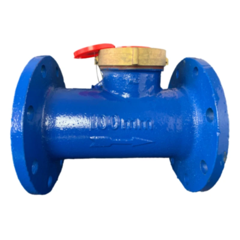 Flanged mechanical water meter household copper cover large diameter hot water flow