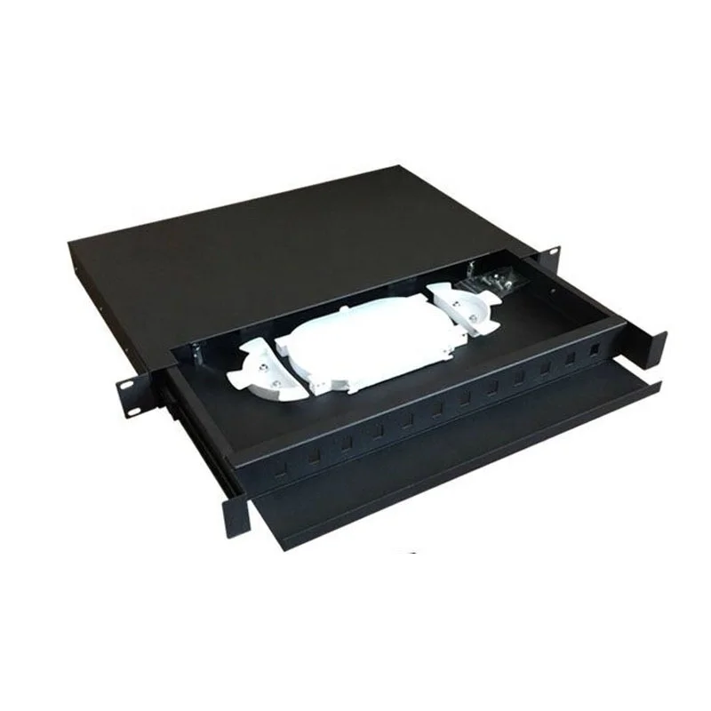 19 inch ODF sliding SC/UPC/APC 12 port lc 24 cores fiber optic patch panel odf FTTH SC/FC/ST/LC rack mount Termination Box