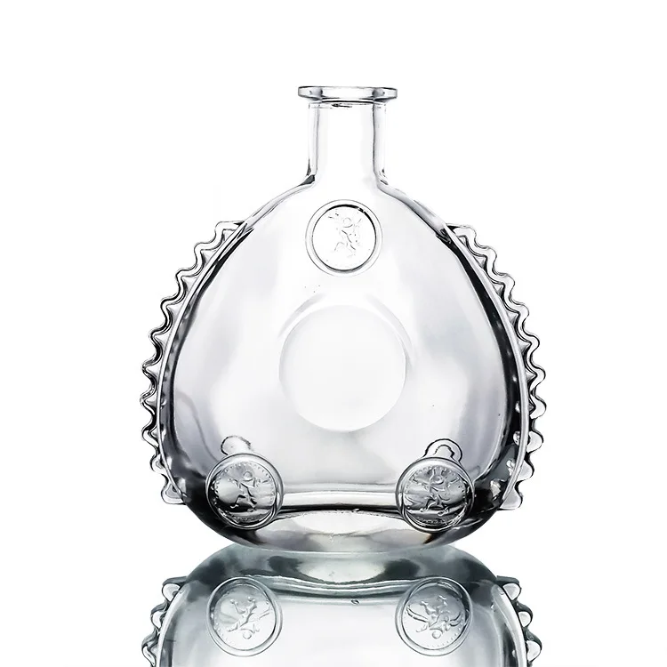 Luxury Custom Empty Crystal Gin rum brandy spirit whisky vodka liquor 750ml alcohol bottle XO glass wine bottles