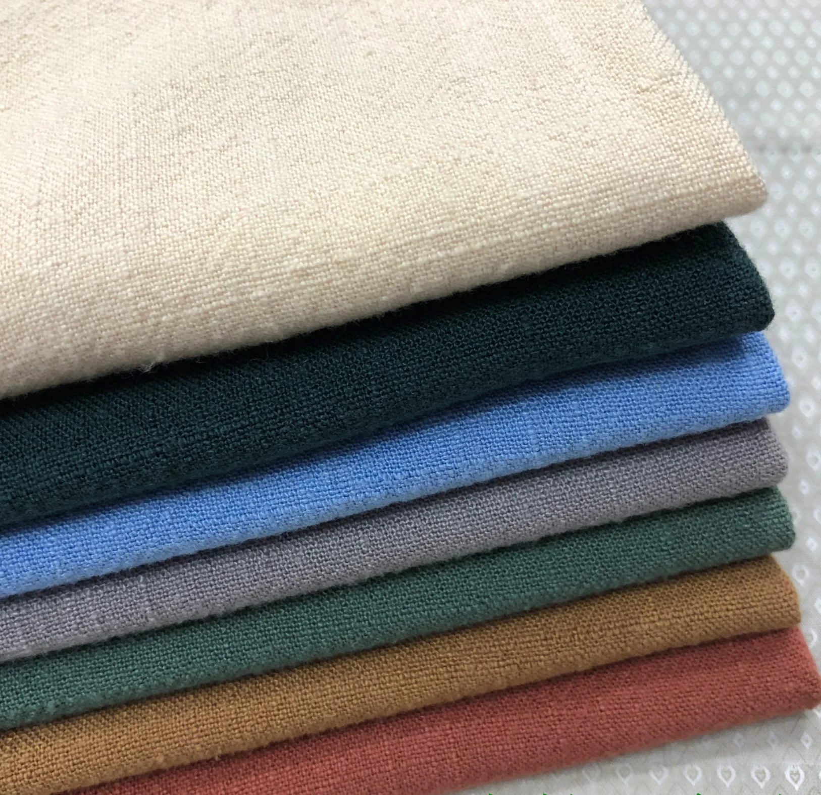 High quality rayon linen fabric is used for knitting suede knitted fabric for bedding