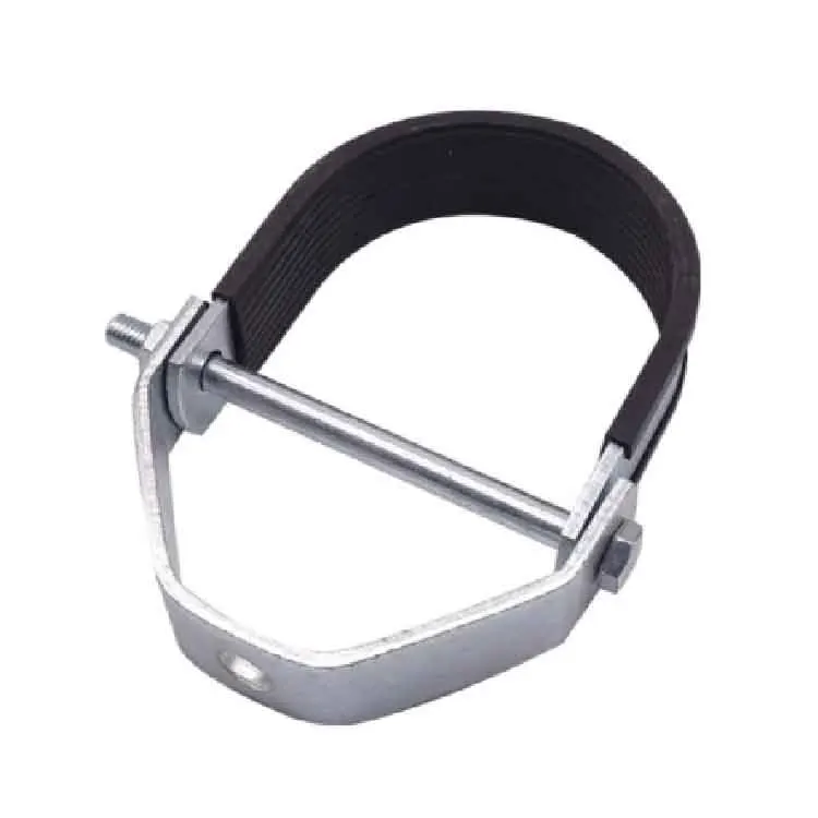 High Quality Seismic Accessories Clevis Hanger Clamp Adjustable Rubber Lined Clevis Hanger Pipe Clamps For Construction