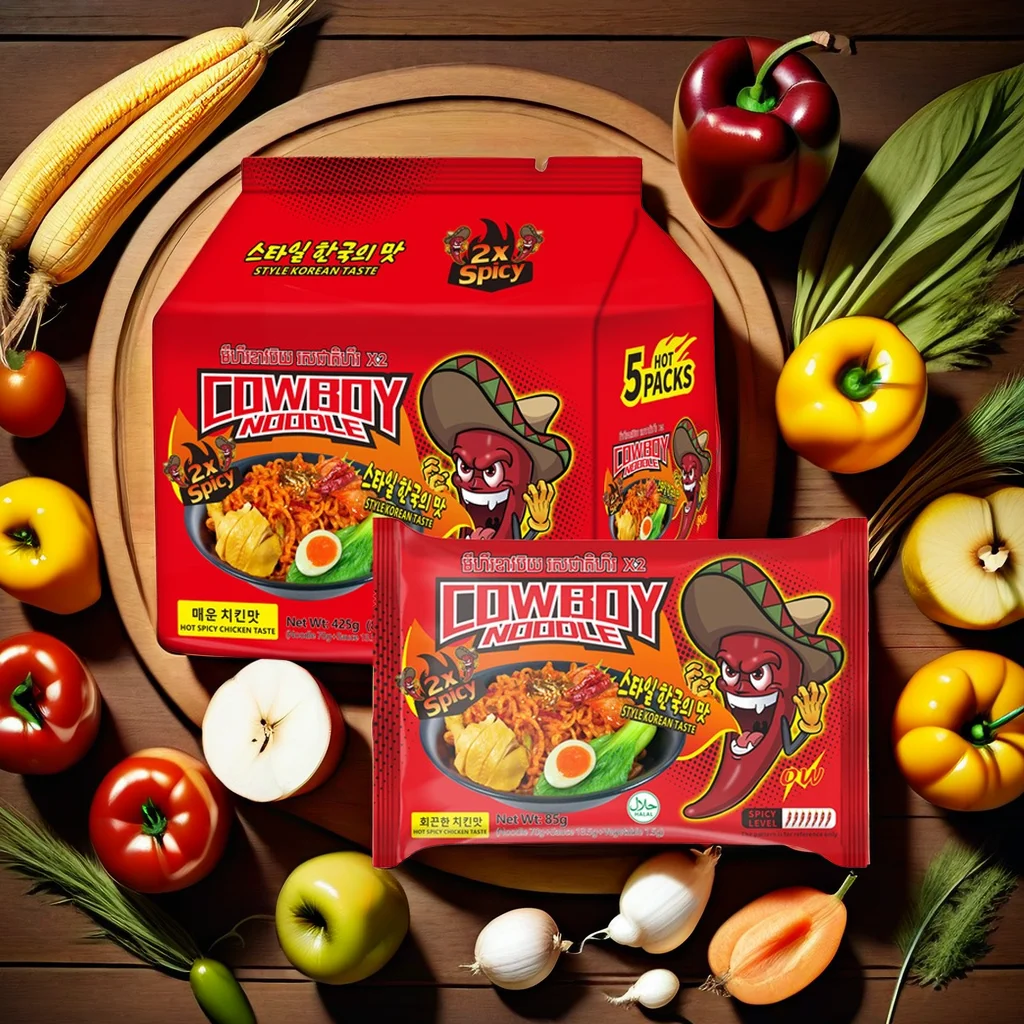 Chinese Food Products Instant Food Ramen Hot Spicy Chicken Instant Noodles