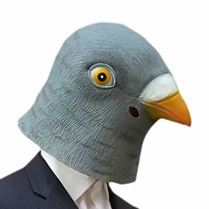 Pigeon Mask Latex Giant Bird Head Halloween Cosplay Costume Theater Prop Masks