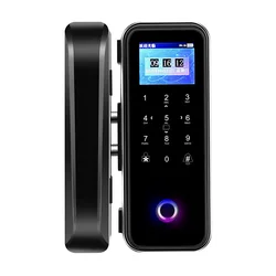 tuya wifi frame glass lock door mortise latch locks handle with & keys house Electronic cerradura inteligente for front door