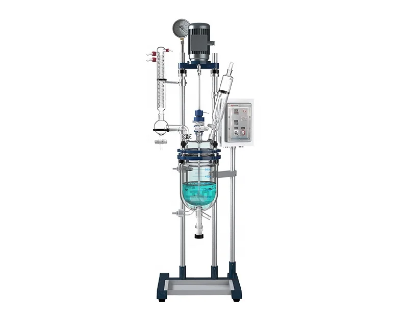 Core Component 2-Liter to 3-Liter Jacket Glass Reactor Distillation Tank Engine