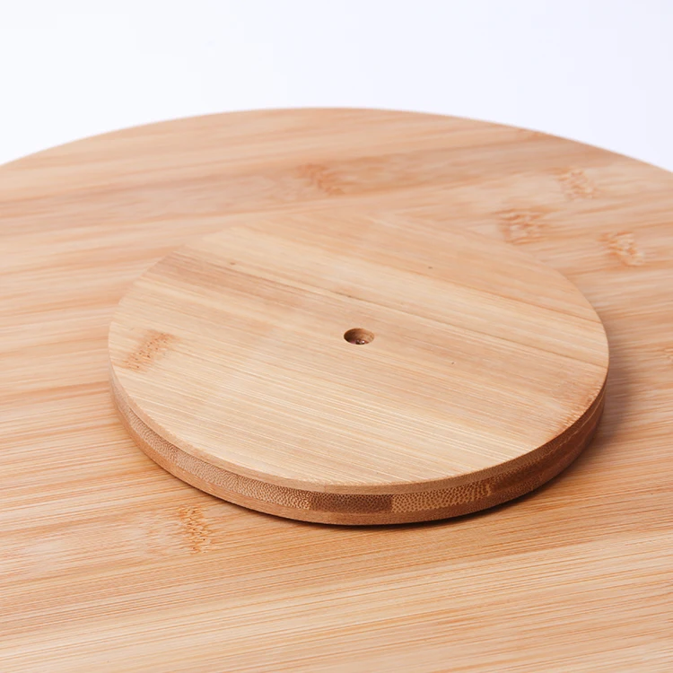 GREENSIDE Creative Spinning Turntable bamboo lazy susan wood storage container Cabinet Organizer