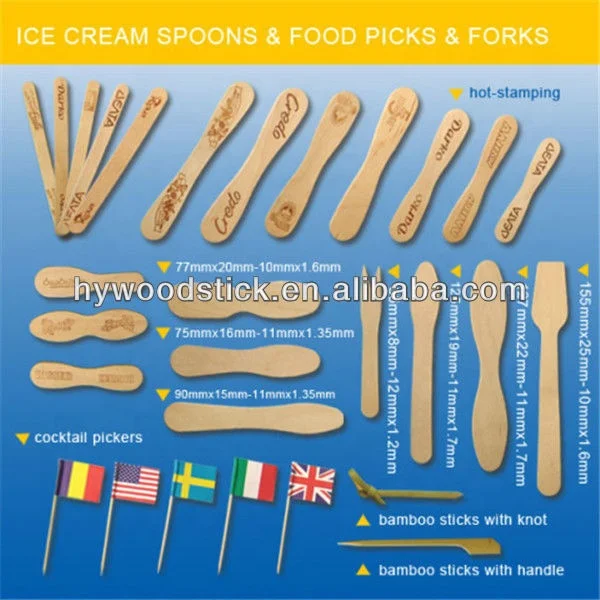 Good Price Manufacturer Eco Friendly Natural Tongue Depressor Wooden Ice Cream Stick
