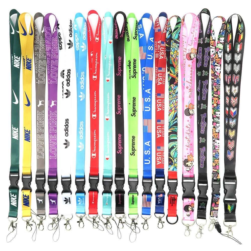 
neck Lanyard keychain with logo custom printing dye sublimations ribbon 