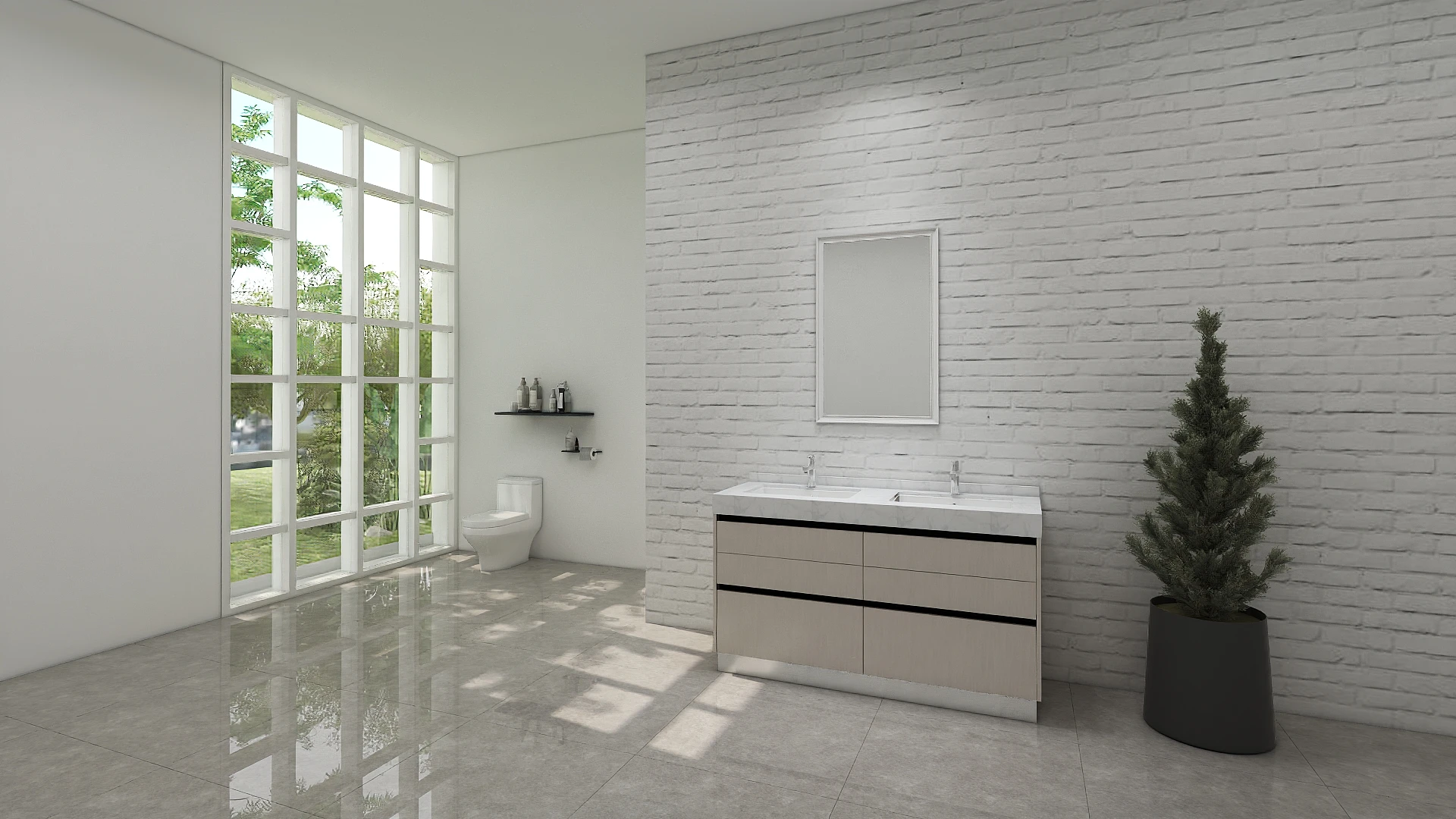 Euro Style Bathroom Floating Vanities Supplier Hotel Double Basins Sink Vanity Bath Cabinet