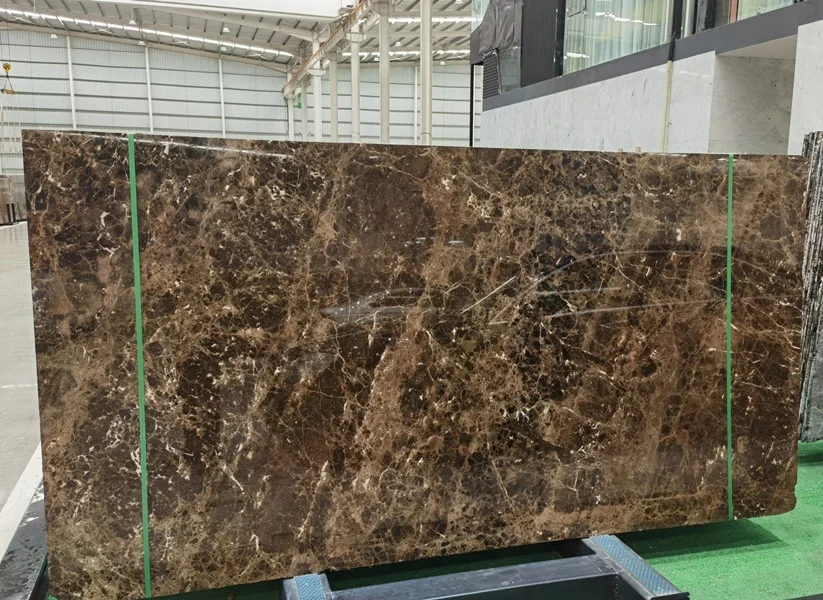 Import Wholesale Marron Brown Slab Dark Emperador Marble,Super Grey Emperador Marble