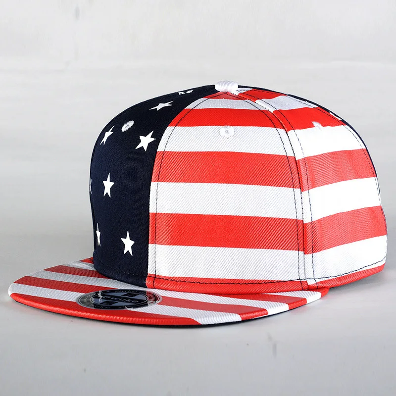 Custom logo print embroidery american flag cycling 5 panel cap dad hip hop snapback cap hat