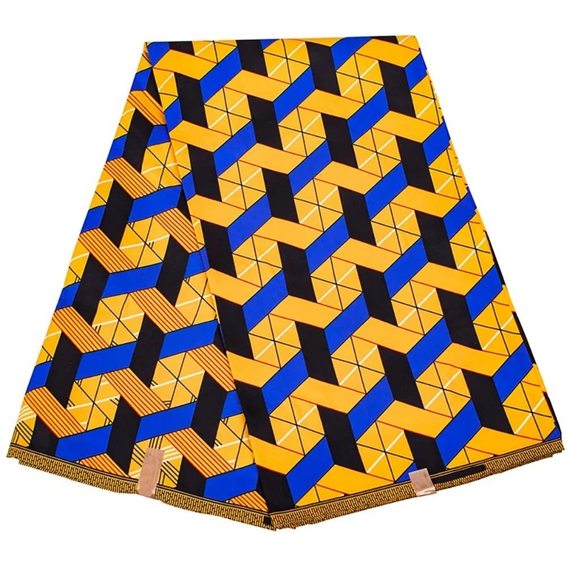 Top Sale Original Wax African Africain Kitenge Wax Java Print Fabrics