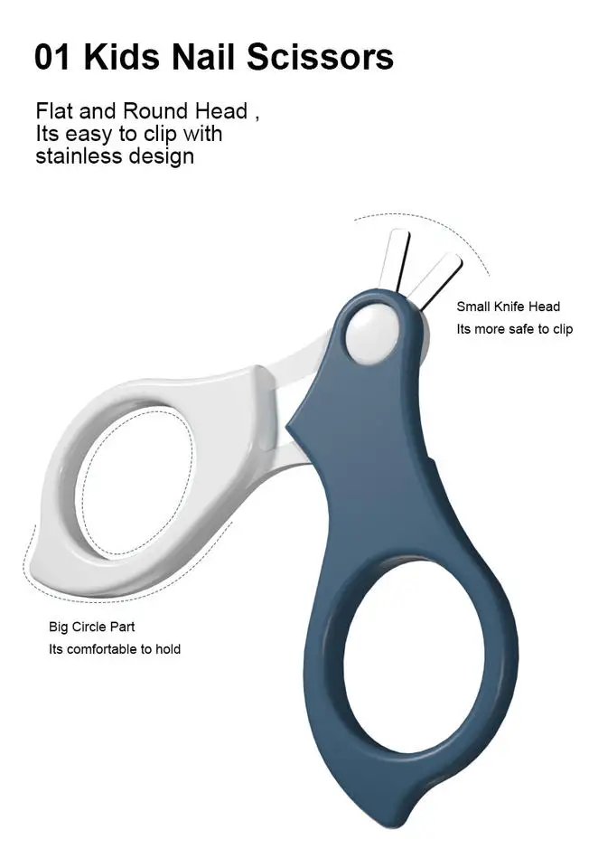 4pcs Set Popular Toddler Nail Trimmer Cutter Baby Beauty Nail File Manicure Care Set For Kids Babies Grooming Tool