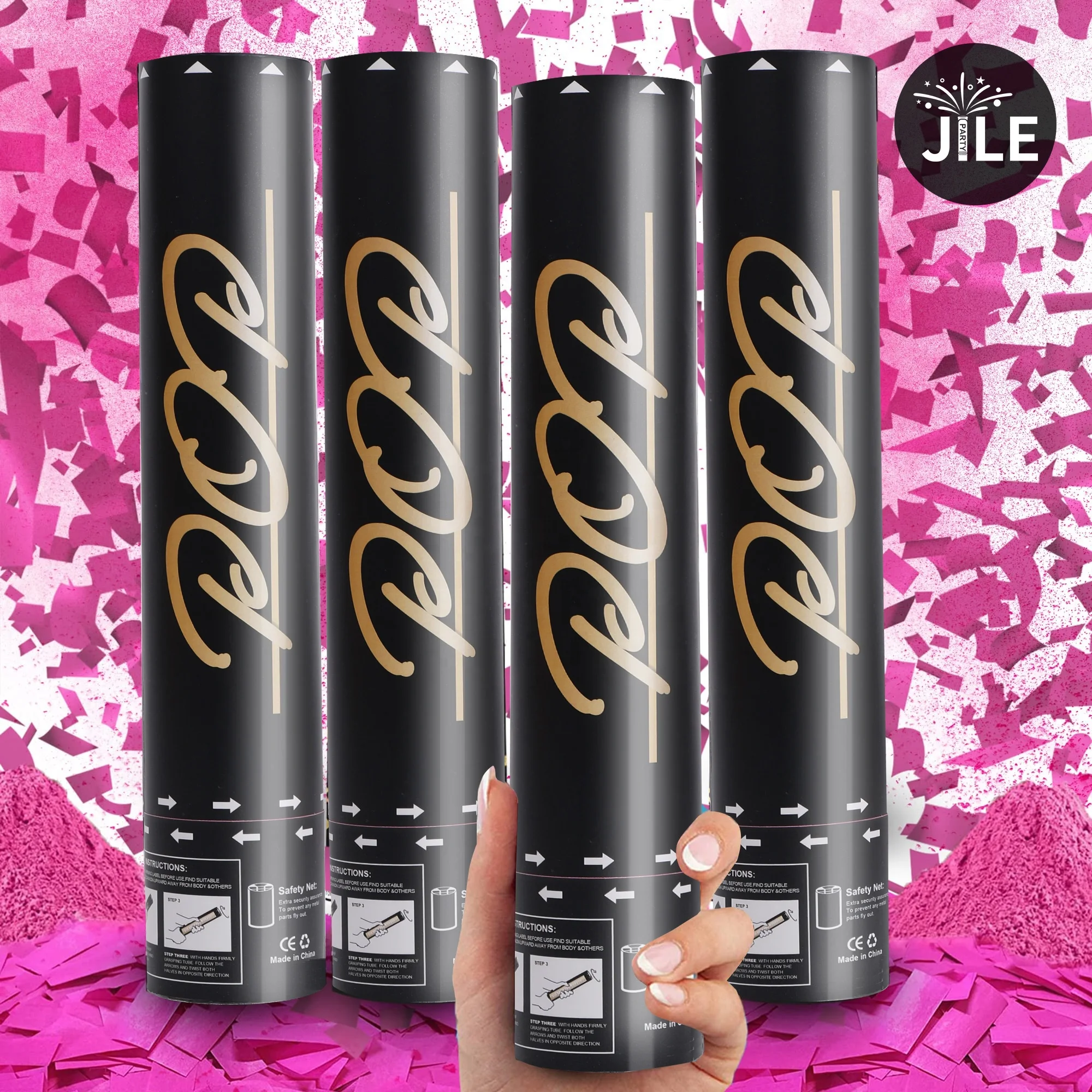 12 дюймов розовый синий бумажное конфетти объявление о поле Confetti Cannon встроенный в транспортное средство порошок шар пушка