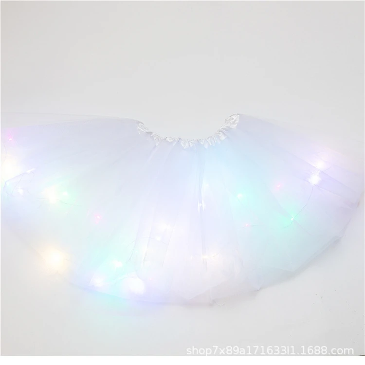 High quality hot sale Cute girl show dress Girls led light skirt Luminous star ballet skirt