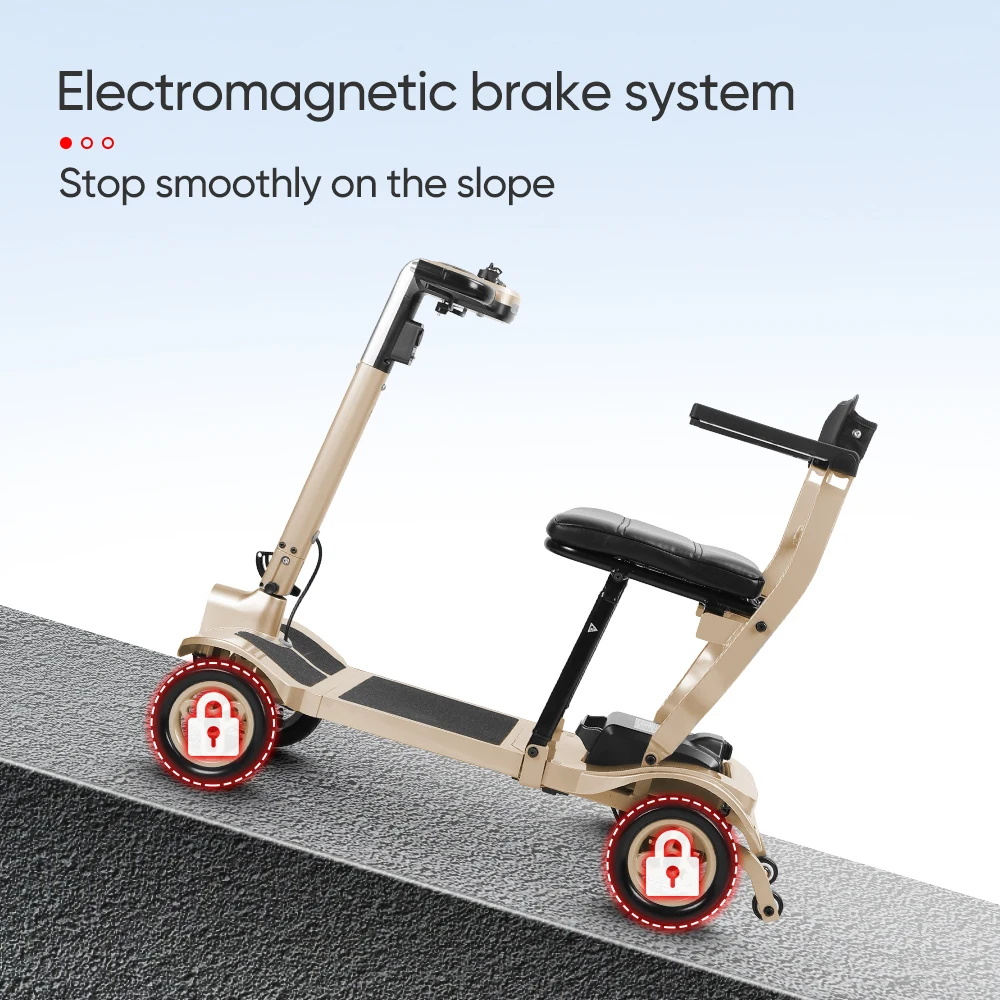 Ultra Light Magnesium Electric Scooter Portable Folding Powerful Brushless Handicapped Scooter