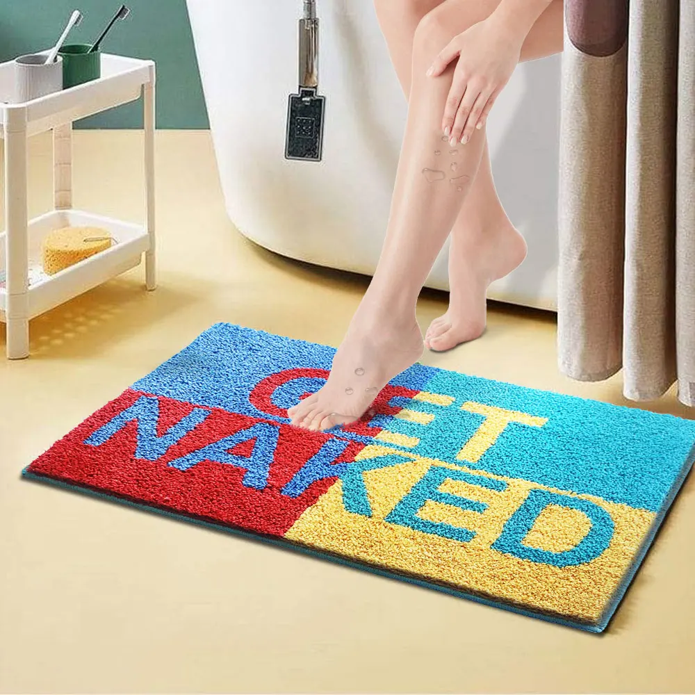New Get Naked Bath Mat Cotton Tufted Bathmat Super Aasorbent Water Washabe Non-slip Rug