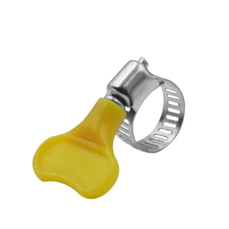 Customized American Style Butterfly Plastic Key Type Adjustable Handle Hose Clamp