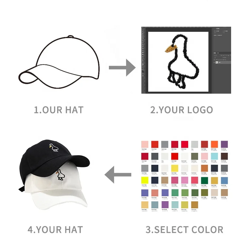 MOTE-ZA152 Wholesale Custom Baseball Cap Blank Baseball Cap Hat With Logo Baseball Caps Custom Embroidery Logo