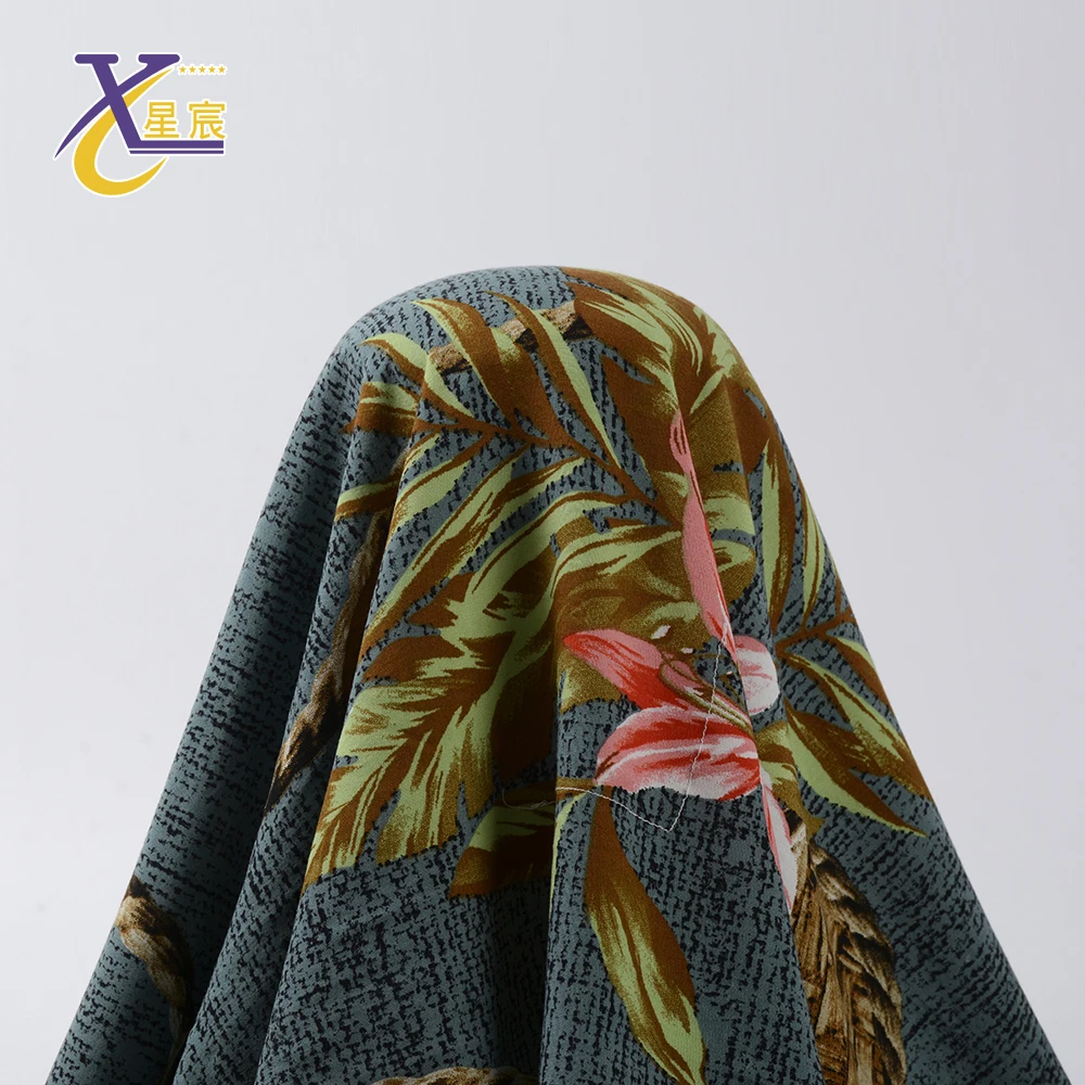 Xingchen, высокое качество, пользовательский запас, удобная простая 100% искусственная ткань с цветочным принтом