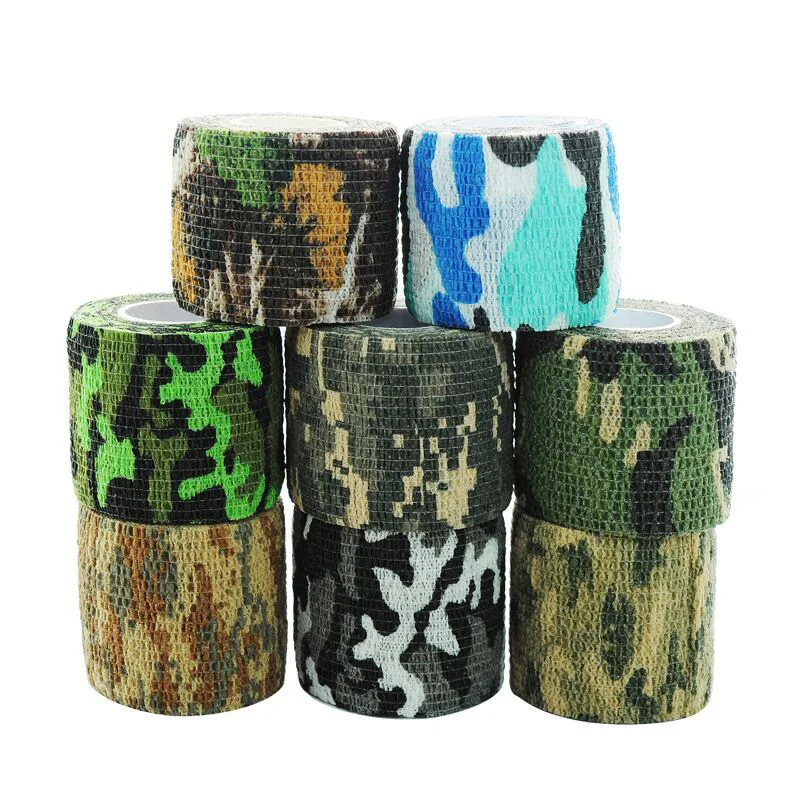 Outdoor Sports Vet Camo Wrap Tape Elastic Retention Bandage Self-Adhesive Camouflage Tape