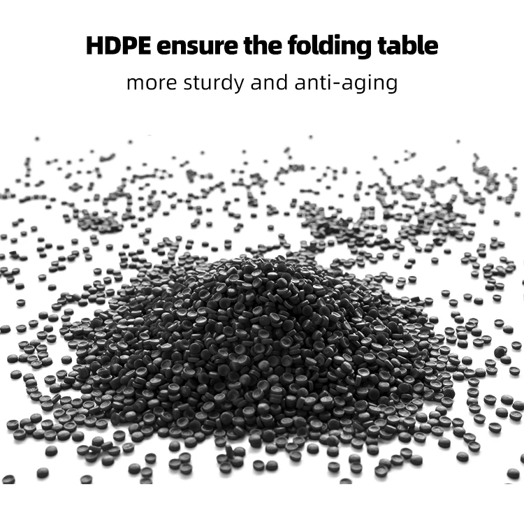 HOMFUL Hot Selling HDPE Plastic Table Plastic Rattan Folding Table For Outdoor Dining Wedding