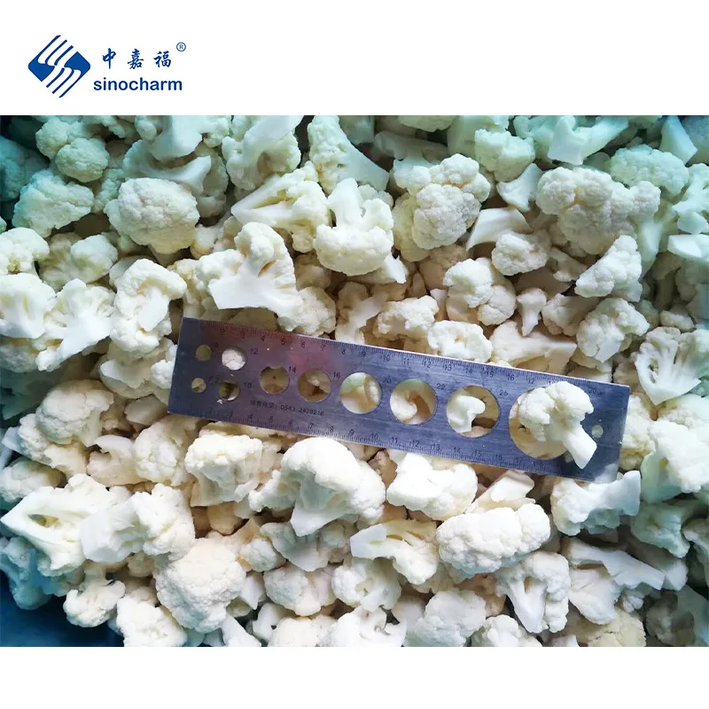 Sinocharm 4-6 см 10 кг 100% свежих овощей IQF замороженная белая цветная капуста с сертификацией BRC