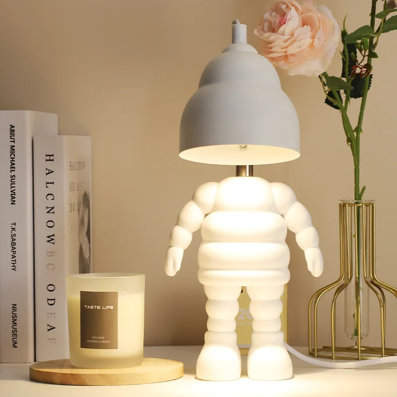 Robot Electronic Candle Melting Warmer Lamps Dimmable Night Light For Home Office Bedroom Living Room