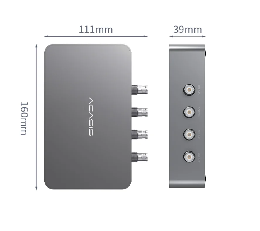  Acasis 4 канала SDI Thunderbolt 3 Внешняя карта видеозахвата vMix директор коммутатор ноутбука поддержка PoE PS4 в прямом