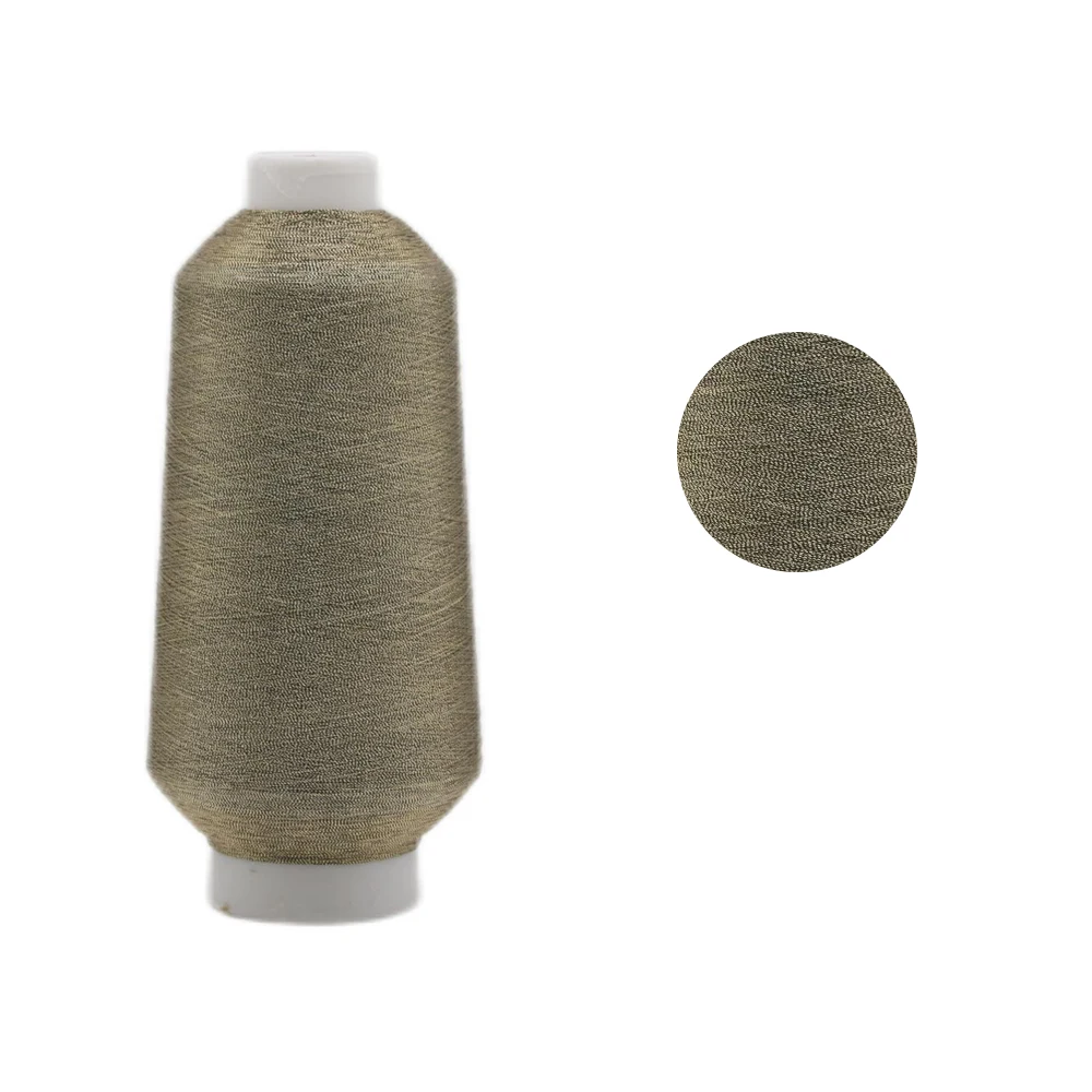 2022 оптовая продажа, металлическая пряжа кофейного цвета, люрексная пряжа зебры