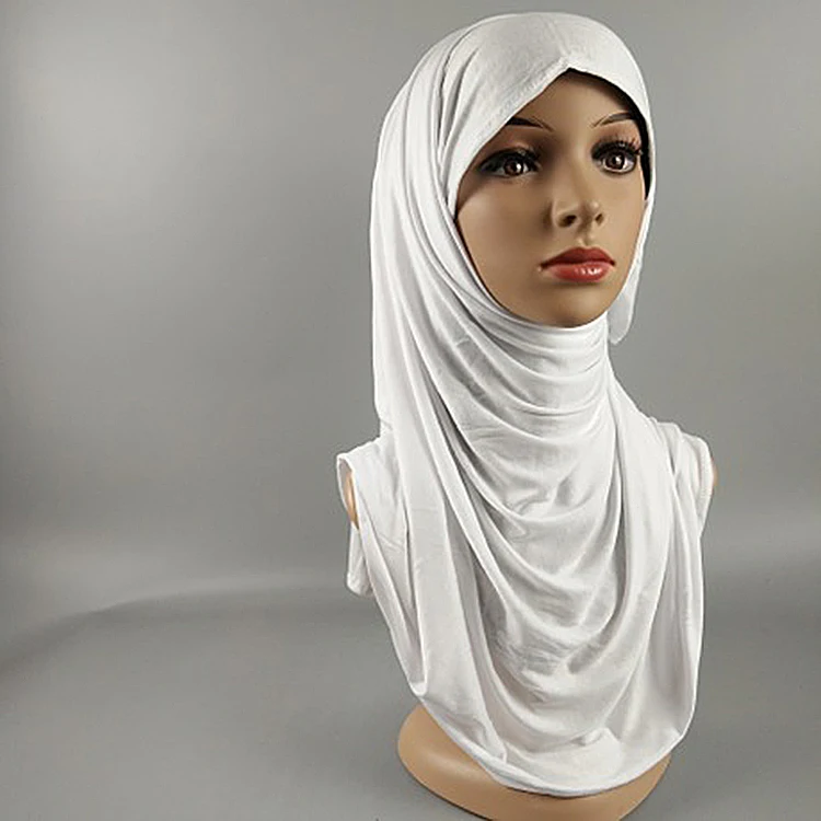 New arrival arabic cotton modal solid muslim head scarf women hijab