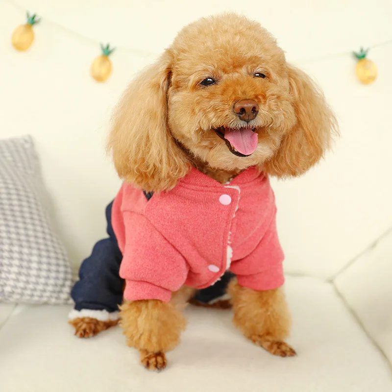 New arrival pet dogs jeans suspender trousers dogs shirt with jeans pant