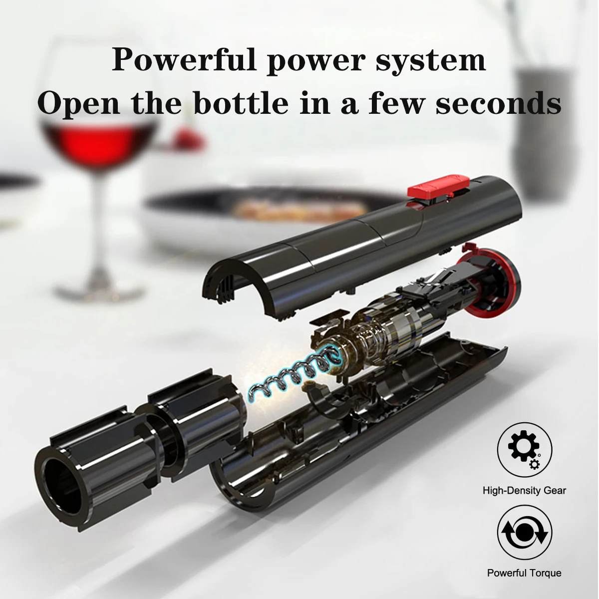 Factory Wholesale Automatic Electric Corkscrew Gift Set With Charging Base Luxury Box Portable Multifunction Wine Bottle Opener