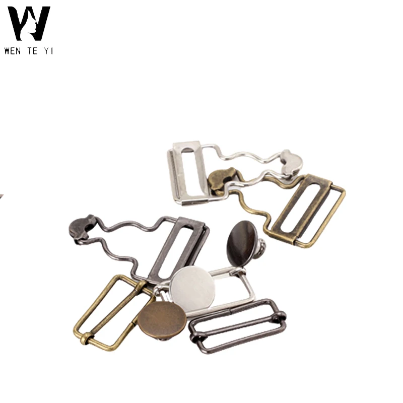Wholesale Suspender Buckles String Buckle for Suspender Iron Metal Alloy Customized any Color Gourd buckle