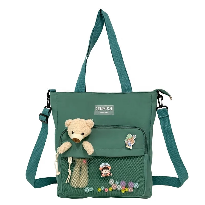 Factory Wholesale bolsas Ladies Handbags Crocodile Pattern Bucket Bag Canvas  Crossbody Shoulder Bag For Women