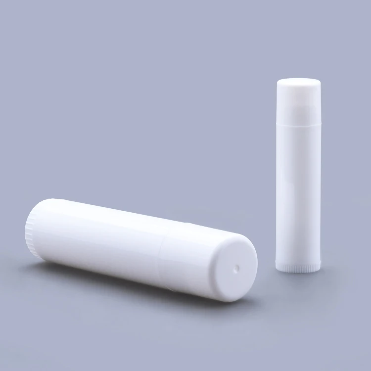 5g 15g Eco-friendly Customized Luxury Wholesale Chapstick White Plastic Slim Thin Mini Lip Balm Tube