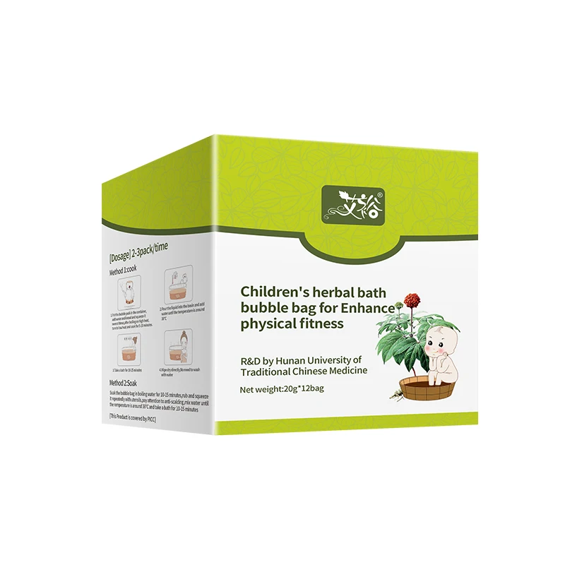 Aiyu Chinese Herbal Footbath Medicine Baby&Children Herbal Bath Powder Bag For Enhance Physical Fitness