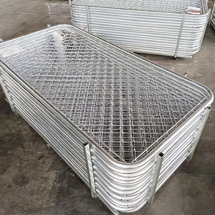 High Zinc Coated GI Chain Link Mesh Outdoor Protection Cyclone Mesh Fence